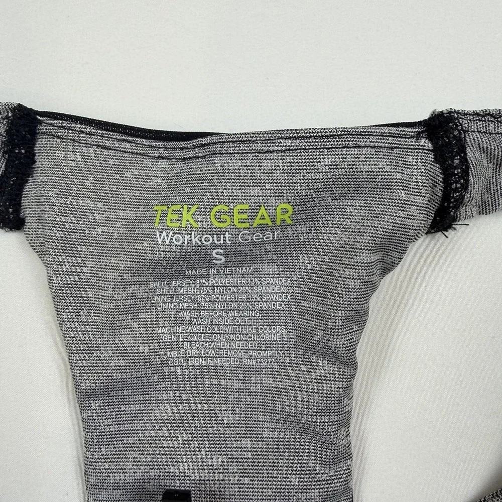 Tek Gear Front Zip High Impact Sports Bra-Grey-Size Small‎